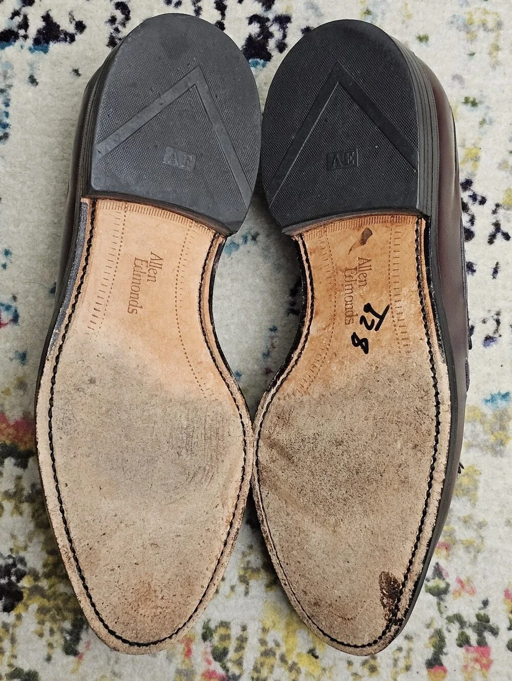 Allen Edmonds Grayson Tassel Loafers Men's Dress Shoes 8.5 D Burgundy Oxblood